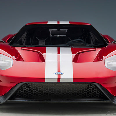 12106 FORD GT 2017 (LIQUID RED/SILVER STRIPES)