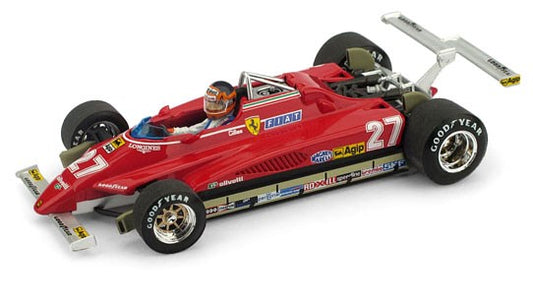BRUMM R272CH 1/43 Ferrari 126C2 Long Beach GP 1982 #27 Gilles Villeneuve