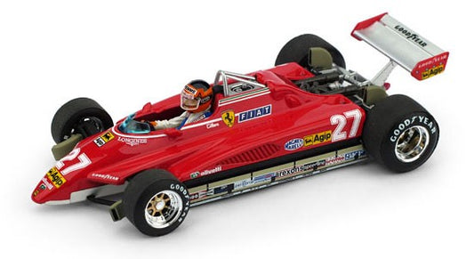 BRUMM R593-CH 1/43 Ferrari 126C2 1982 Brazilian GP #27 G. Villeneuve Model Car