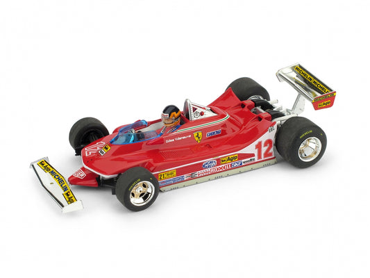 BRUMM R578CH 1/43 Ferrari 312 T4 1979 Long Beach 1st #12 G. Villeneuve w/ Driver