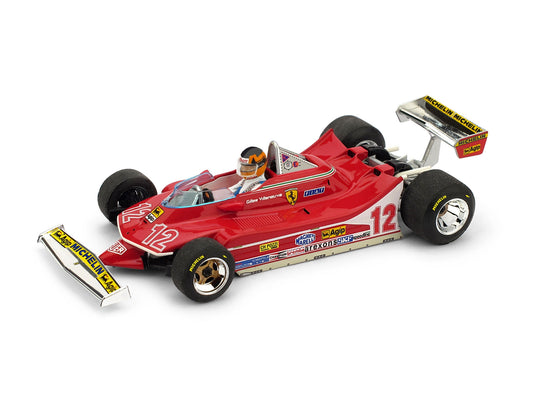 BRUMM R512CH 1/43 Ferrari 312 T4 1979 French GP 2nd #12 Gilles Villeneuve