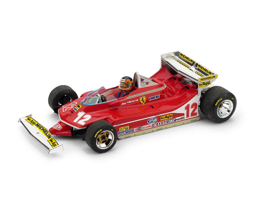 BRUMM R514CH 1/43 Ferrari 312 T4 1979 Monaco GP #12 Gilles Villeneuve w/ Driver