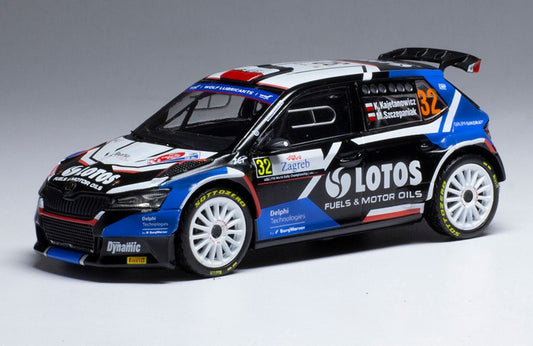 ixo RAM802LQ 1/43 SKODA FABIA Rally2 EVO #32 Rally Croatia 2021 Model Car