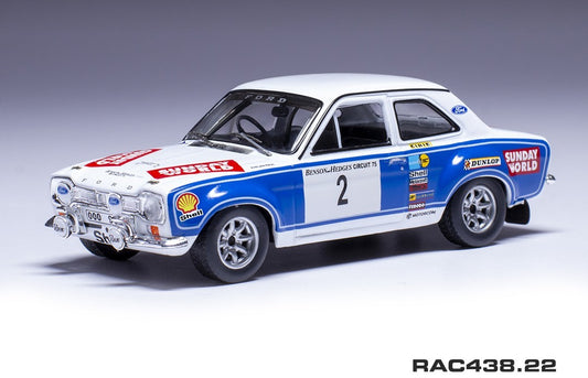 ixo RAC438 1/43 Escort MK I RS 1600 #2 Circuit of Ireland 1975 Model Car