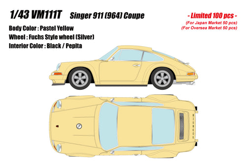 [Pre-order] Make Up VISION VM111T Singer 911(964) Coupe Pastel Yellow Limited 100pcs (0806)