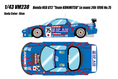 [Pre-order] Make Up VISION VM238 Honda NSX GT2 Team KUNIMITSU Le Mans 24h 1996 n.75 (0806)