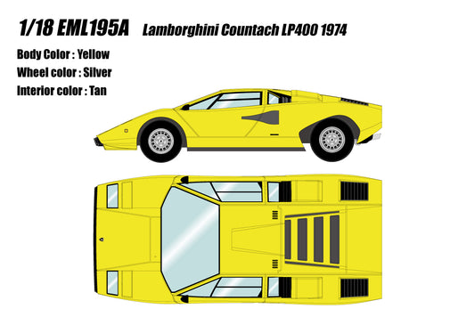 [Pre-order] Make Up EIDOLON EML195A 1/18 Lamborghini Countach LP400 1974 Yellow (1112)