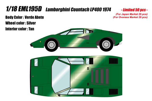 [Pre-order] Make Up EIDOLON EML195D 1/18 Lamborghini Countach LP400 1974 Verde Abete Limited 50pcs (1112)