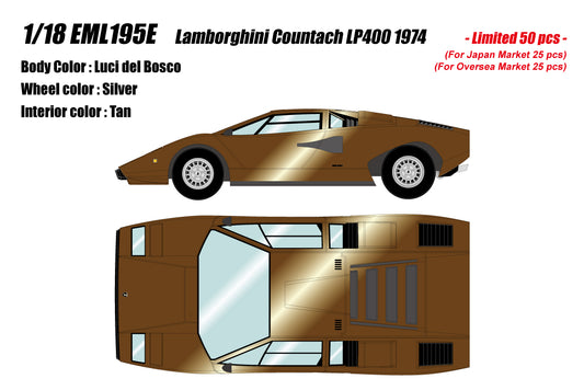 [Pre-order] Make Up EIDOLON EML195E 1/18 Lamborghini Countach LP400 1974 Luci del Bosco Limited 50pcs (1112)