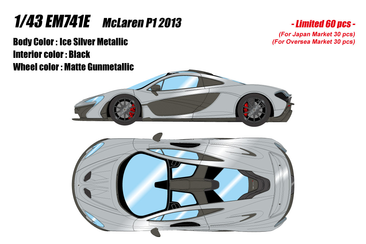 [Pre-order] Make Up EIDOLON EM741E McLaren P1 2013 Ice Silver Metallic Limited 60pcs (1203)