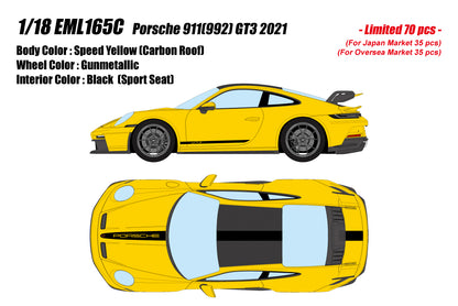 [Pre-order] Make Up EIDOLON EML165C 1/18 Porsche 911(992) GT3 2021 Speed Yellow Limited 70pcs (0204)