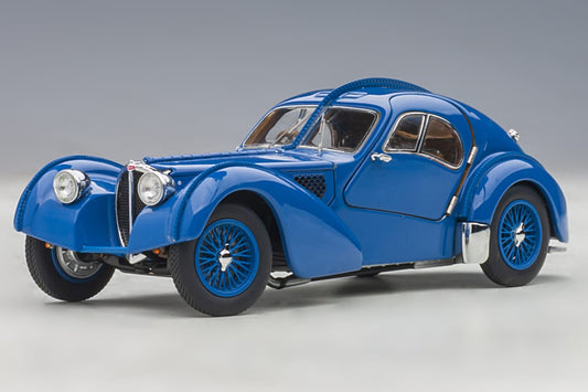 AUTOart 50947 Bugatti Type 57SC Atlantic (Blue with Blue metal wire spoke wheels)