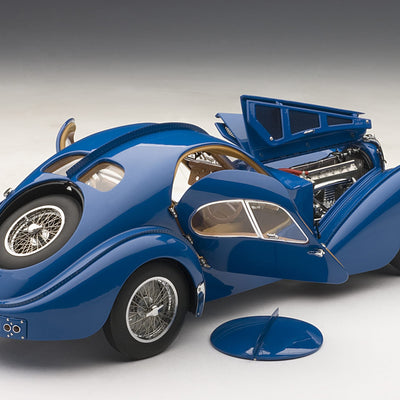 70943 Bugatti Type 57S Atlantic (Blue with Silver metal wire spoke wheels)