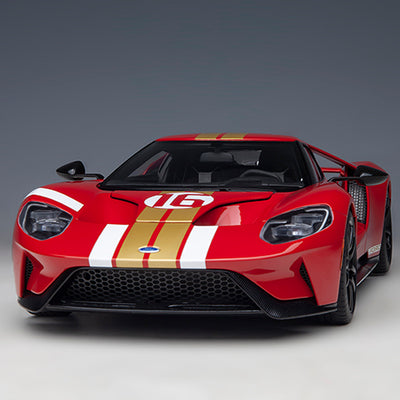 72927 FORD GT HERITAGE EDITION ALAN MANN (RED W/ GOLD STRIPES)