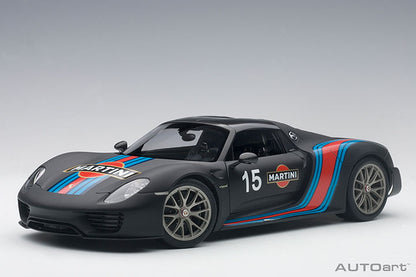 77929 PORSCHE 918 SPYDER WEISSACH PACKAGE (BLACK/MARTINI LIVERY)