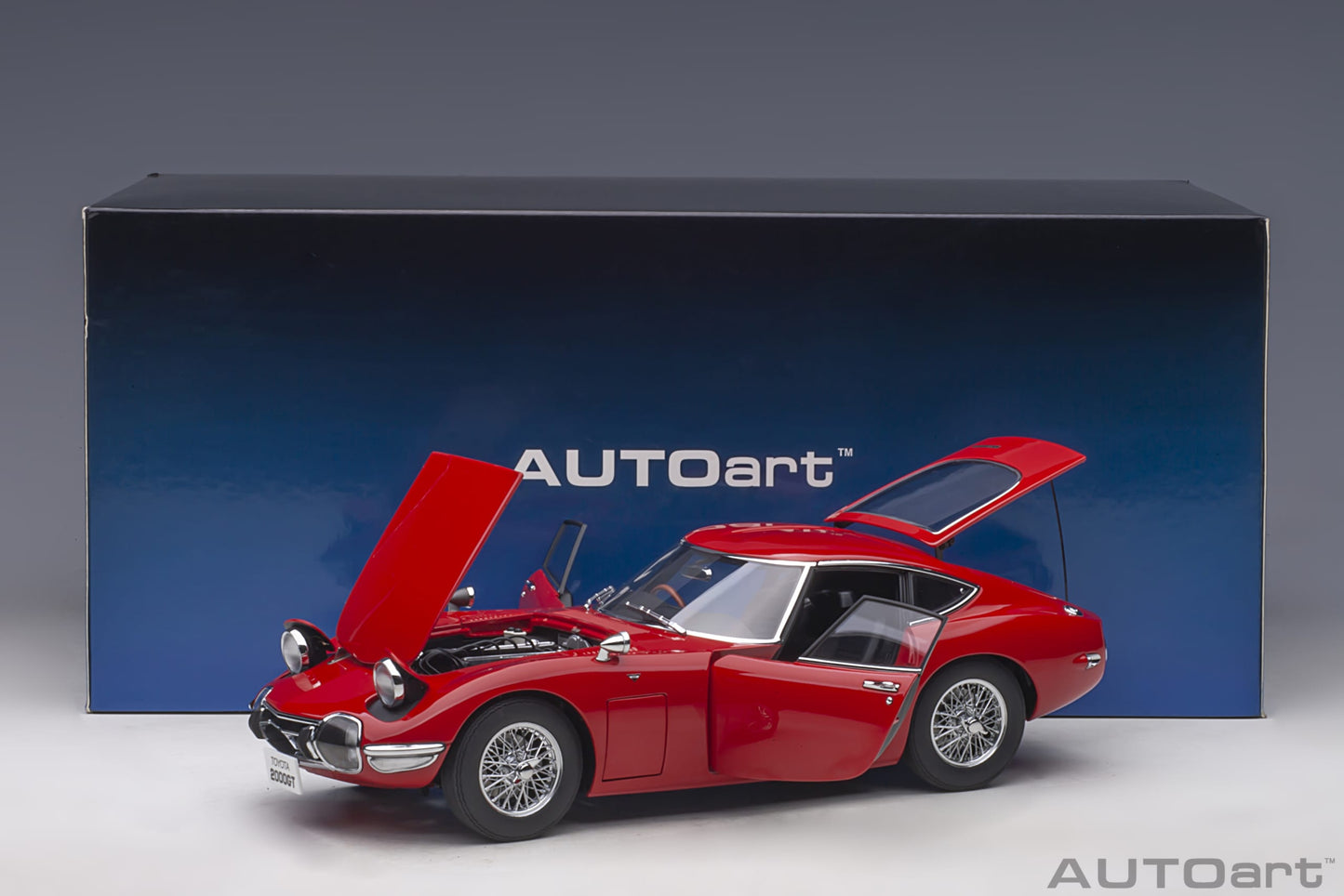 78761 Toyota 2000GT (Red with metal wire spoke wheels)