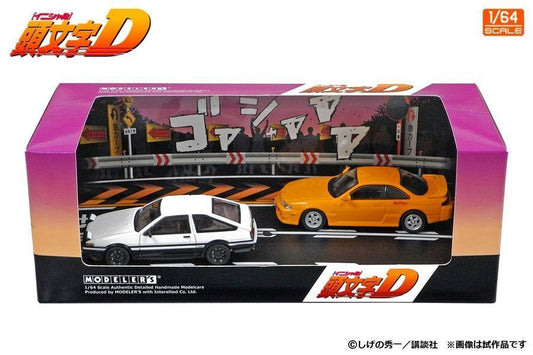 MODELER'S MD64219 1/64 Initial D Set Vol.19 Kenji Nakamuura Nissan Silvia S14 & Takumi Fujiwara Toyota Sprinter Trueno AE86