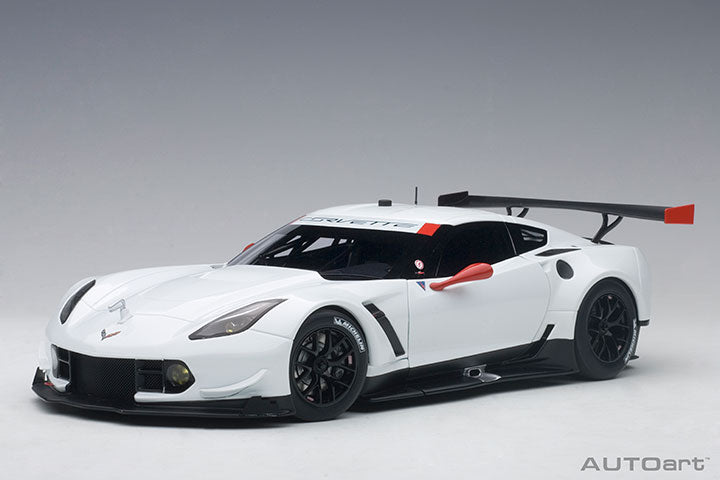 81650 CHEVROLET CORVETTE C7.R PLAIN COLOR VERSION (WHITE W/ RED ACCENTS)