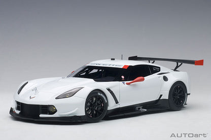 81650 CHEVROLET CORVETTE C7.R PLAIN COLOR VERSION (WHITE W/ RED ACCENTS)