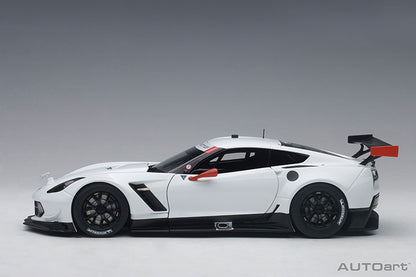 81650 CHEVROLET CORVETTE C7.R PLAIN COLOR VERSION (WHITE W/ RED ACCENTS)