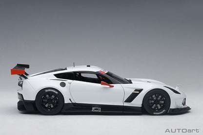 81650 CHEVROLET CORVETTE C7.R PLAIN COLOR VERSION (WHITE W/ RED ACCENTS)