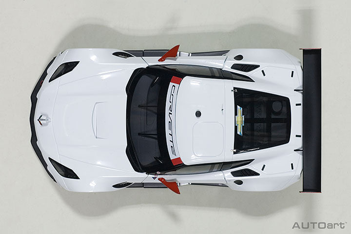 81650 CHEVROLET CORVETTE C7.R PLAIN COLOR VERSION (WHITE W/ RED ACCENTS)