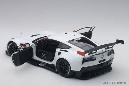 81650 CHEVROLET CORVETTE C7.R PLAIN COLOR VERSION (WHITE W/ RED ACCENTS)