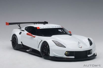 81650 CHEVROLET CORVETTE C7.R PLAIN COLOR VERSION (WHITE W/ RED ACCENTS)