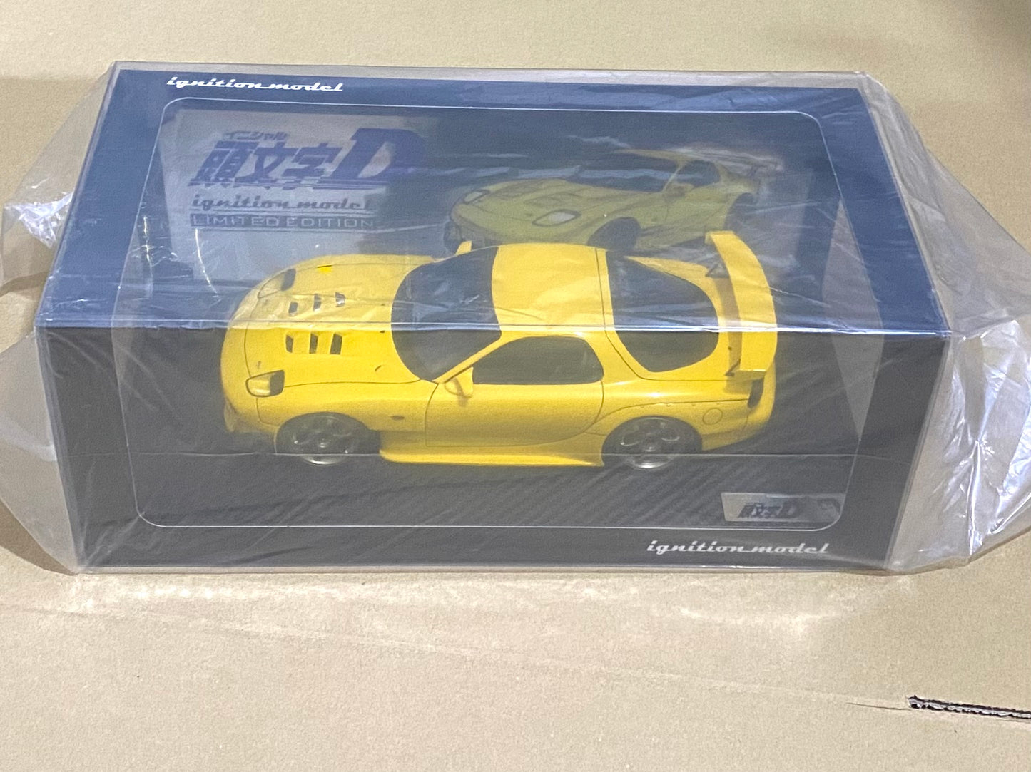 ignition model IG2868 1/18 INITIAL D Mazda RX-7 (FD3S) Yellow Keisuke Takahashi