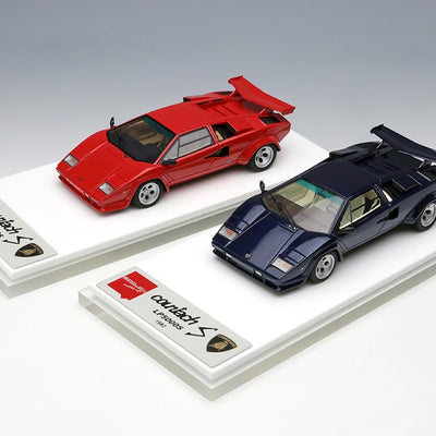 Make Up EIDOLON Lamborghini Countach LP5000S 1982 with Rear wing, EM446A: White, EM446B: Red, EM446C: Metallic Dark Blue
