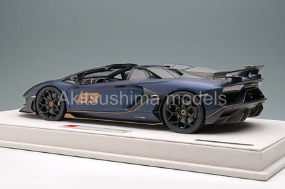 Make Up EML030J 1/18 Lamborghini Aventador SVJ 63 Roadster 2019 Blue Emera Limited 63pcs