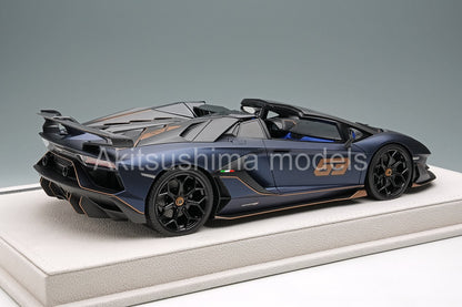 Make Up EML030J 1/18 Lamborghini Aventador SVJ 63 Roadster 2019 Blue Emera Limited 63pcs