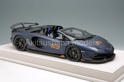 Make Up EML030J 1/18 Lamborghini Aventador SVJ 63 Roadster 2019 Blue Emera Limited 63pcs