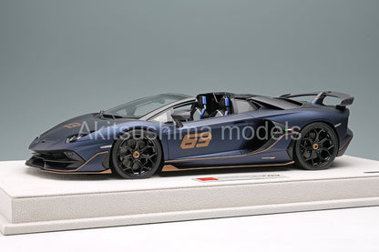 Make Up EML030J 1/18 Lamborghini Aventador SVJ 63 Roadster 2019 Blue Emera Limited 63pcs