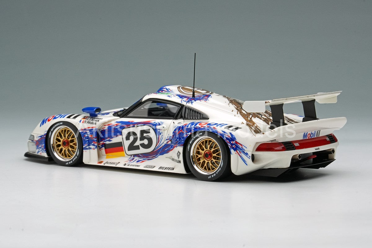 Make Up EIDOLON EM328A 1/43 Porsche 911 GT1 Le Mans 24h 1996 Winner Place Overall (GT1 Class Winner)