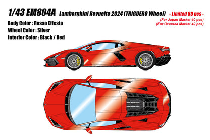 [Pre-order] Make Up EIDOLON EM804A Lamborghini Revuelto 2024 (Triguero Wheel) Rosso Effesto Limited 80pcs (1224)
