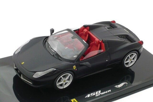 MATTEL Hot Wheels MT1184W Ferrari 458 Italia Spider Black